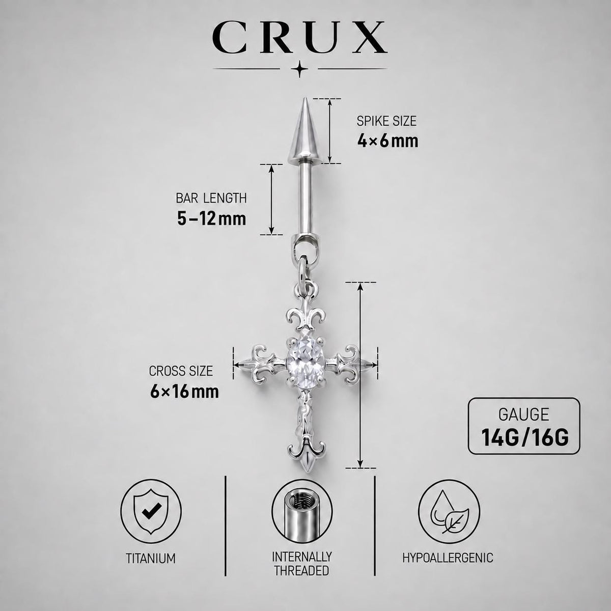 ETSY 4569337374 | IMAGE 11 | Gothic CZ Cross Dangle