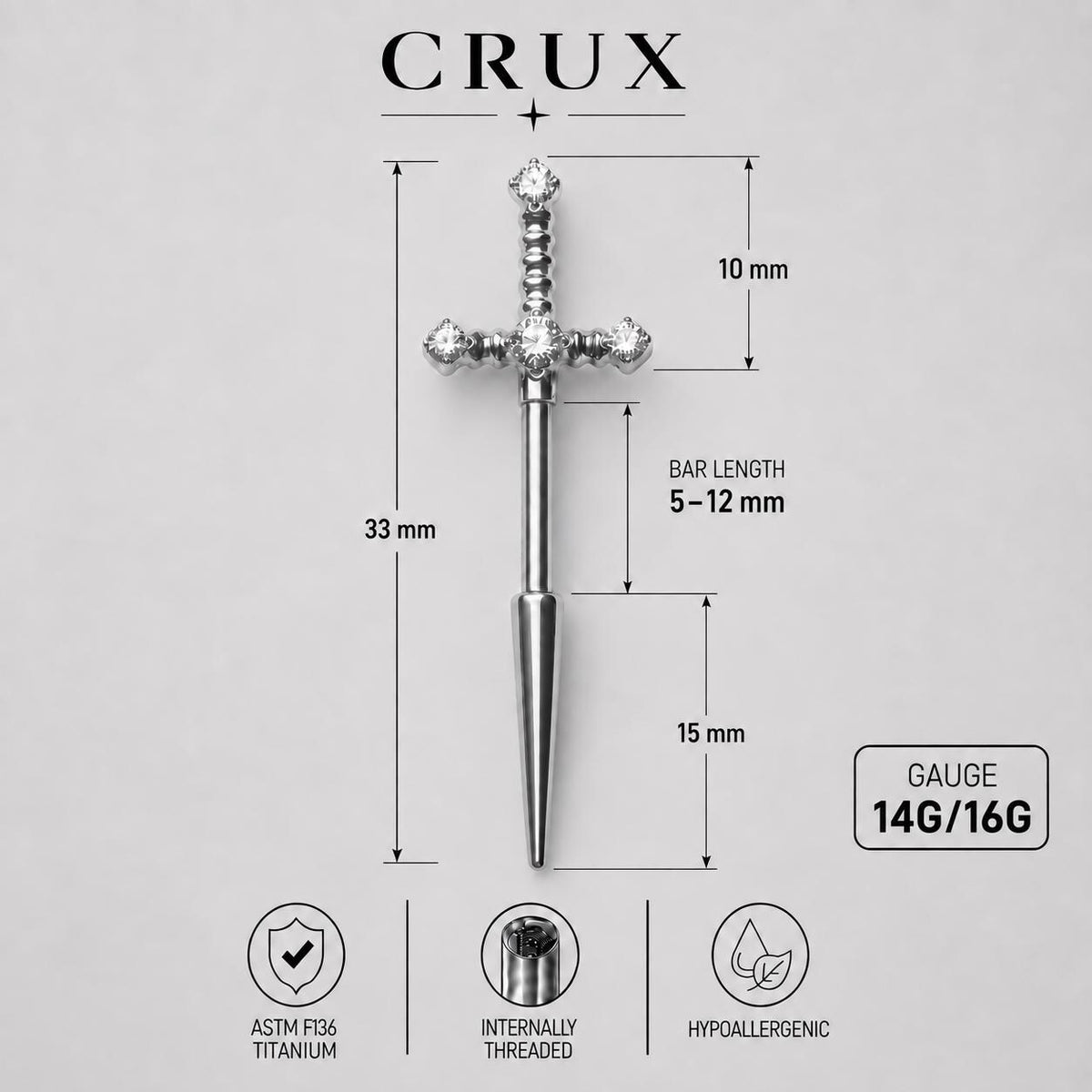 ETSY 4569360828 | IMAGE 17 | Crystal Sword Barbell