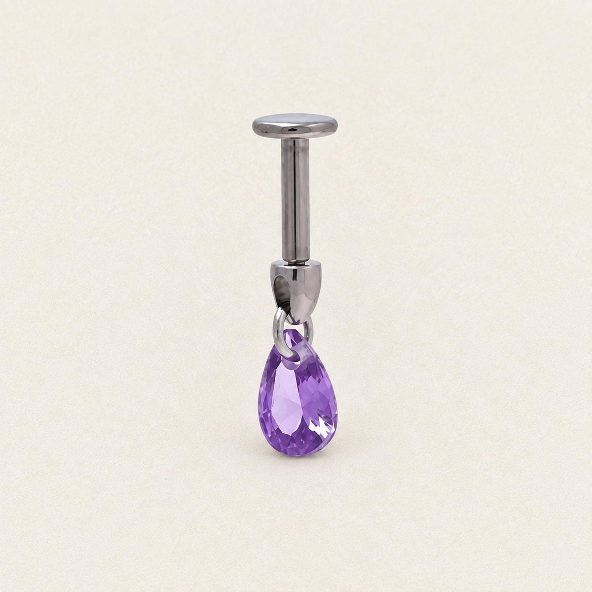 Crystal Dangle Stud Teardrop｜Violet detail 6