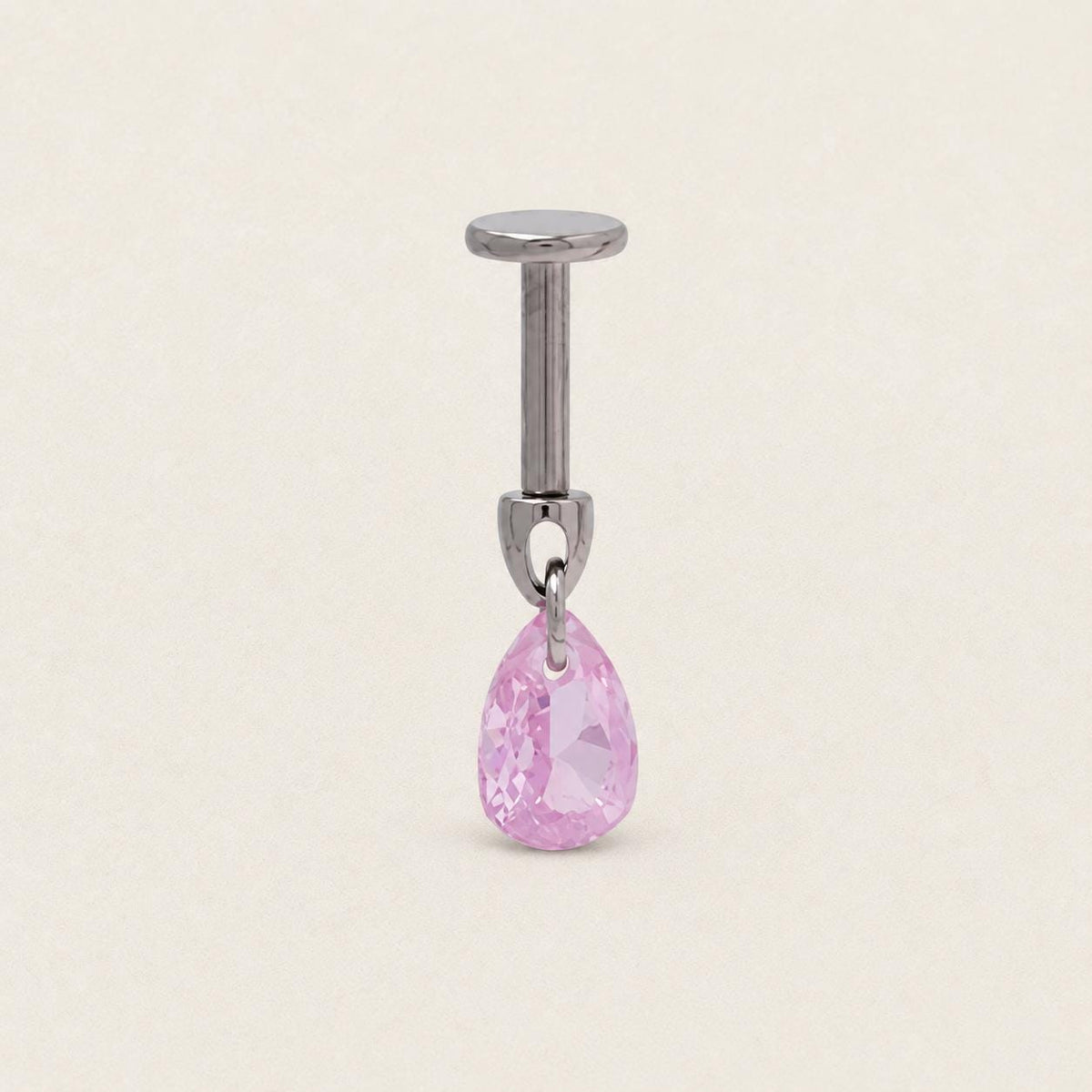 Crystal Dangle Stud Teardrop｜Blush detail 12