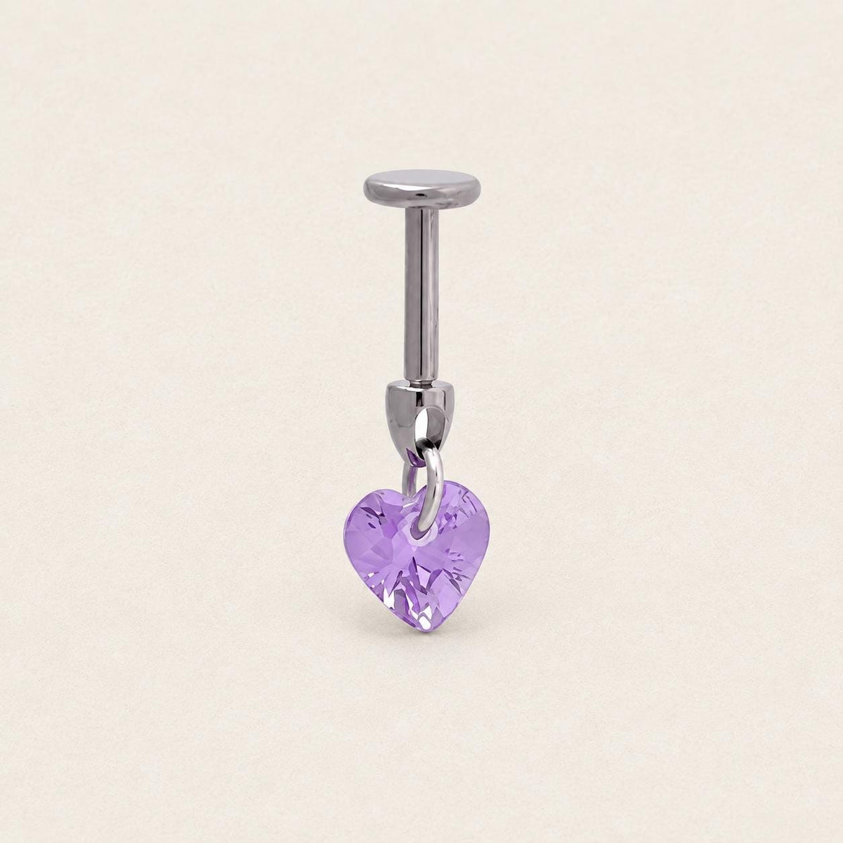 Crystal Dangle Stud Heart｜Violet Spell detail 13