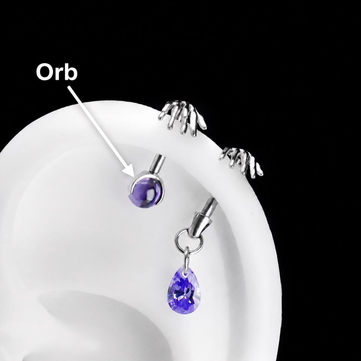 ETSY 4569369228 | IMAGE 10 | Skeleton Hand Crystal Barbell