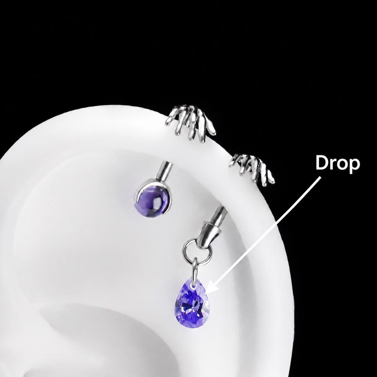 ETSY 4569369228 | IMAGE 11 | Skeleton Hand Crystal Barbell