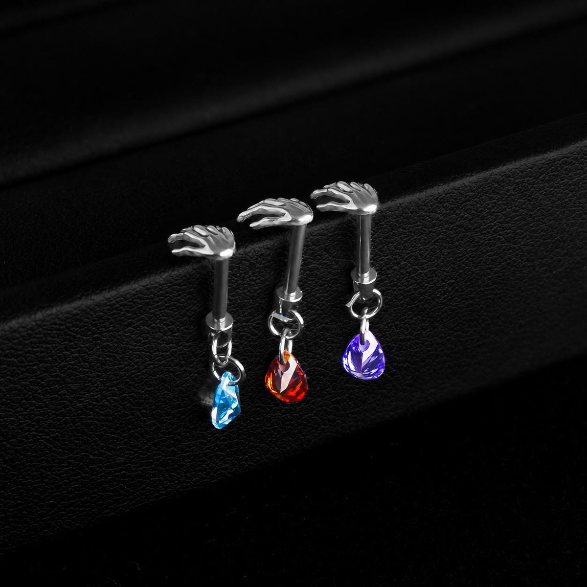 ETSY 4569369228 | IMAGE 3 | Skeleton Hand Crystal Barbell