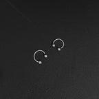 Classic Titanium Horseshoe Ring detail 8