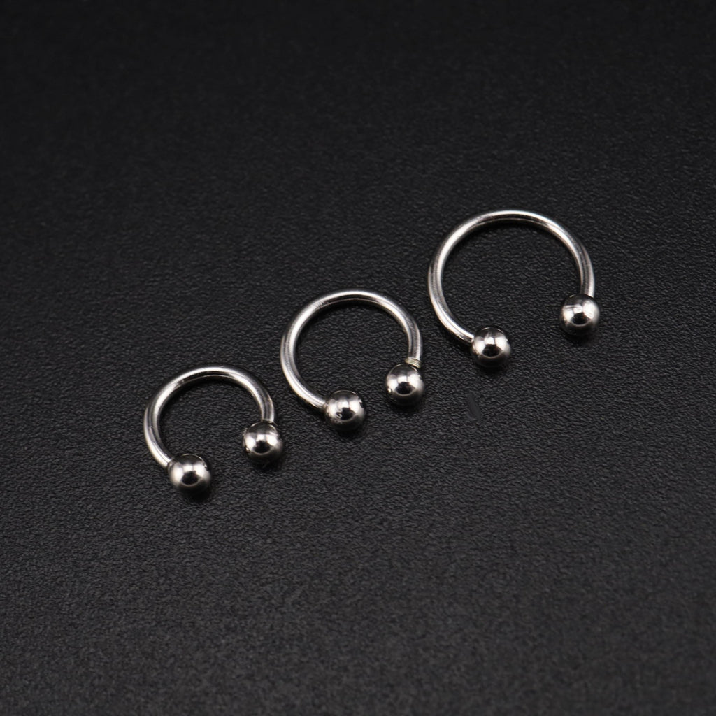 Classic Titanium Horseshoe Ring detail 9