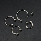 Classic Titanium Horseshoe Ring detail 10