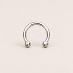Classic Titanium Horseshoe Ring detail 13