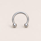 Classic Titanium Horseshoe Ring detail 14