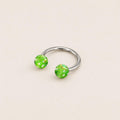 Resin Ball Titanium Horseshoe Ring detail 9