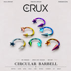 Celestial Star Spike Titanium Horseshoe Ring