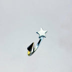 Celestial Star Spike Titanium Horseshoe Ring detail 6