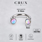 Iridescent Oil Drop Titanium Horseshoe Ring detail 11