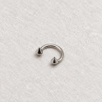 Punk Spike Titanium Horseshoe Ring detail 5