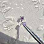 Heart & Star Crystal Titanium Horseshoe Ring detail 4