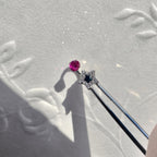 Heart & Star Crystal Titanium Horseshoe Ring detail 8