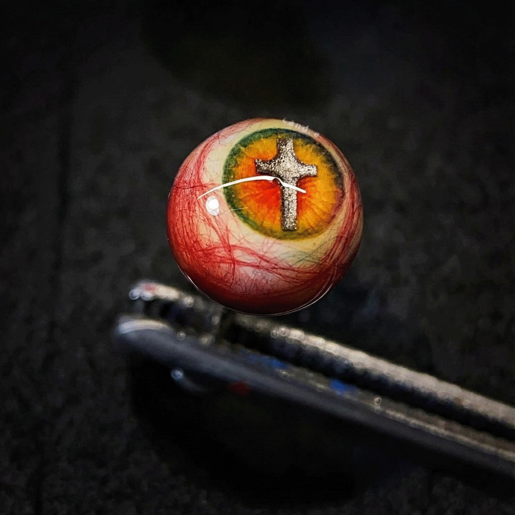 Cthulhu Eye - Gothic Cross Gaze | Ear/Tongue/Lip Titanium Studs