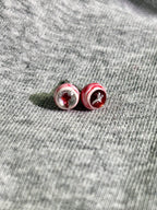 Cthulhu Eye - Pearlescent Fire Cross | Ear/Tongue/Lip Titanium Studs
