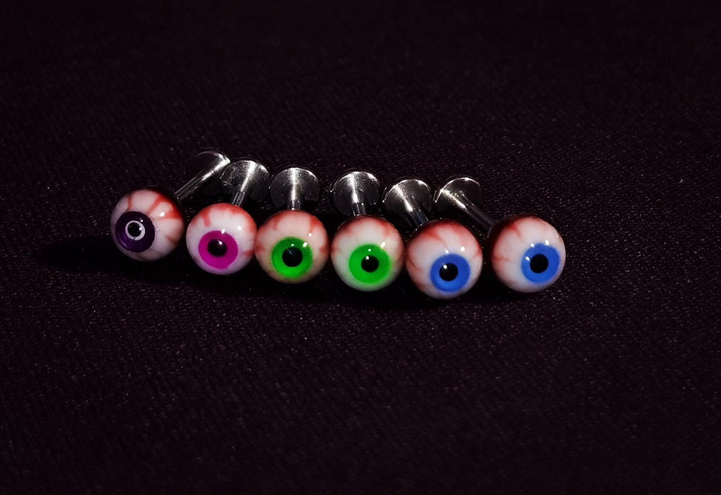 Cthulhu Eye - Solid Iris Custom Color | Ear/Tongue/Lip Titanium Studs