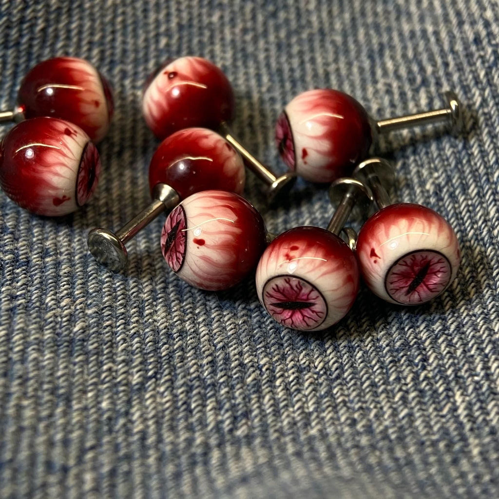 Cthulhu Eye - Nezuko Bloodline | Ear/Tongue/Lip Titanium Studs