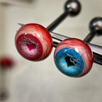 Cthulhu Eye - Kitty Heart Gaze | Ear/Tongue/Lip Titanium Studs
