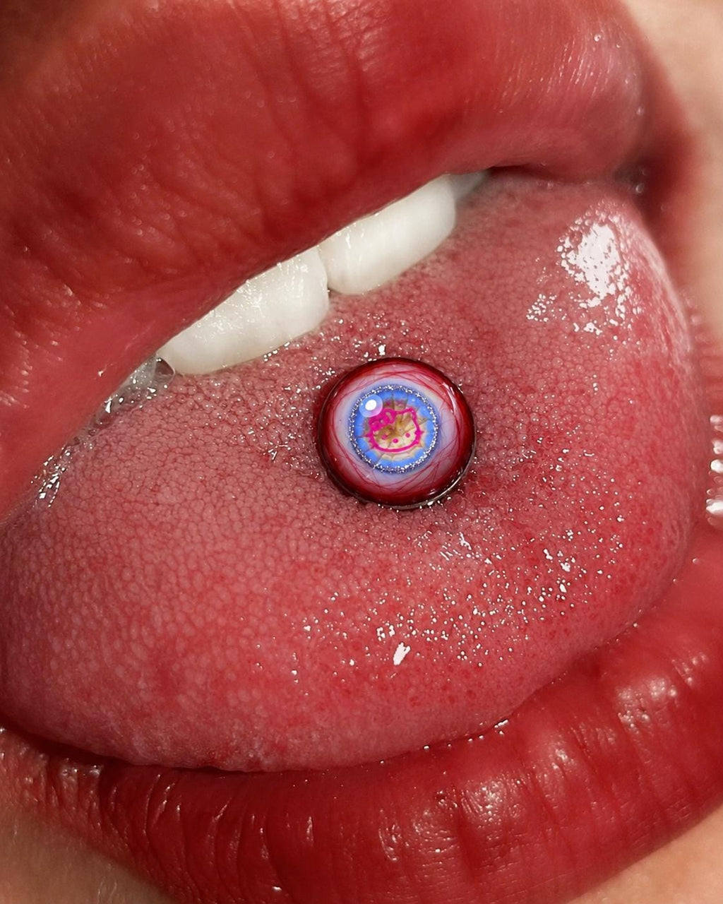 Cthulhu Eye - Kitty Gaze | Tongue Titanium Barbell