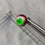 Cthulhu Eye - Emerald Dragon | Ear/Tongue/Lip Titanium Studs