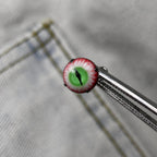 Cthulhu Eye - Emerald Dragon | Ear/Tongue/Lip Titanium Studs