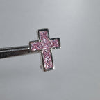 ASTM F136 Titanium Cross Belly Button Ring｜14G Navel Piercing｜Square CZ Navel Ring｜Implant Grade Titanium Jewelry