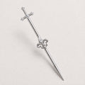 Fleur-de-Lis Sword industrial barbell detail 7