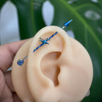 Celestial Arrow industrial barbell detail 3