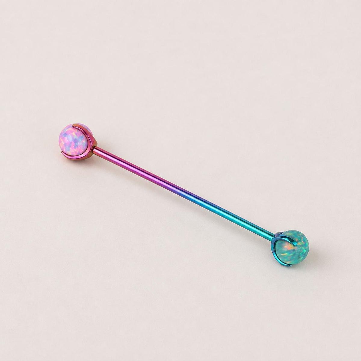 Fire Opal industrial barbell detail 5