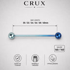 Gradient Ball & Spike industrial barbell detail 18