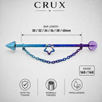 Crystal Star Chain industrial barbell detail 9