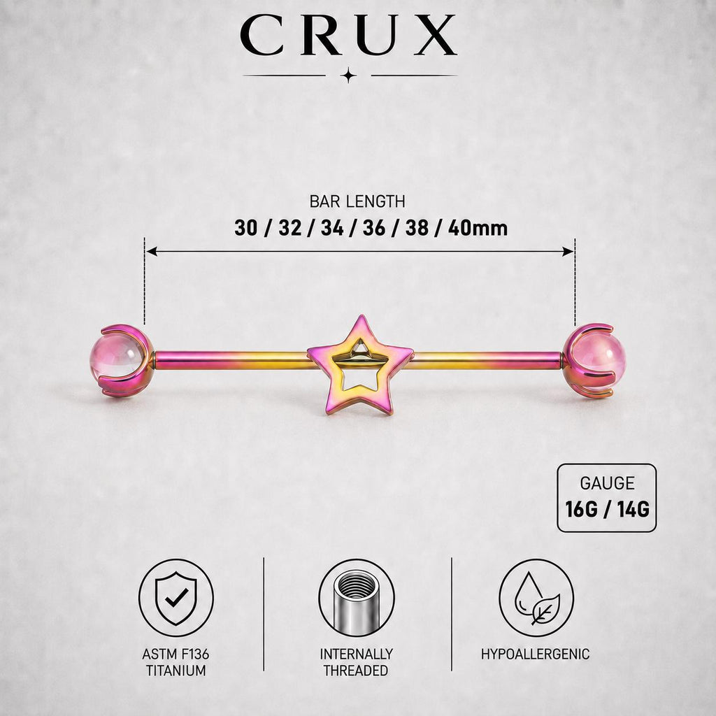 Open Star industrial barbell detail 10