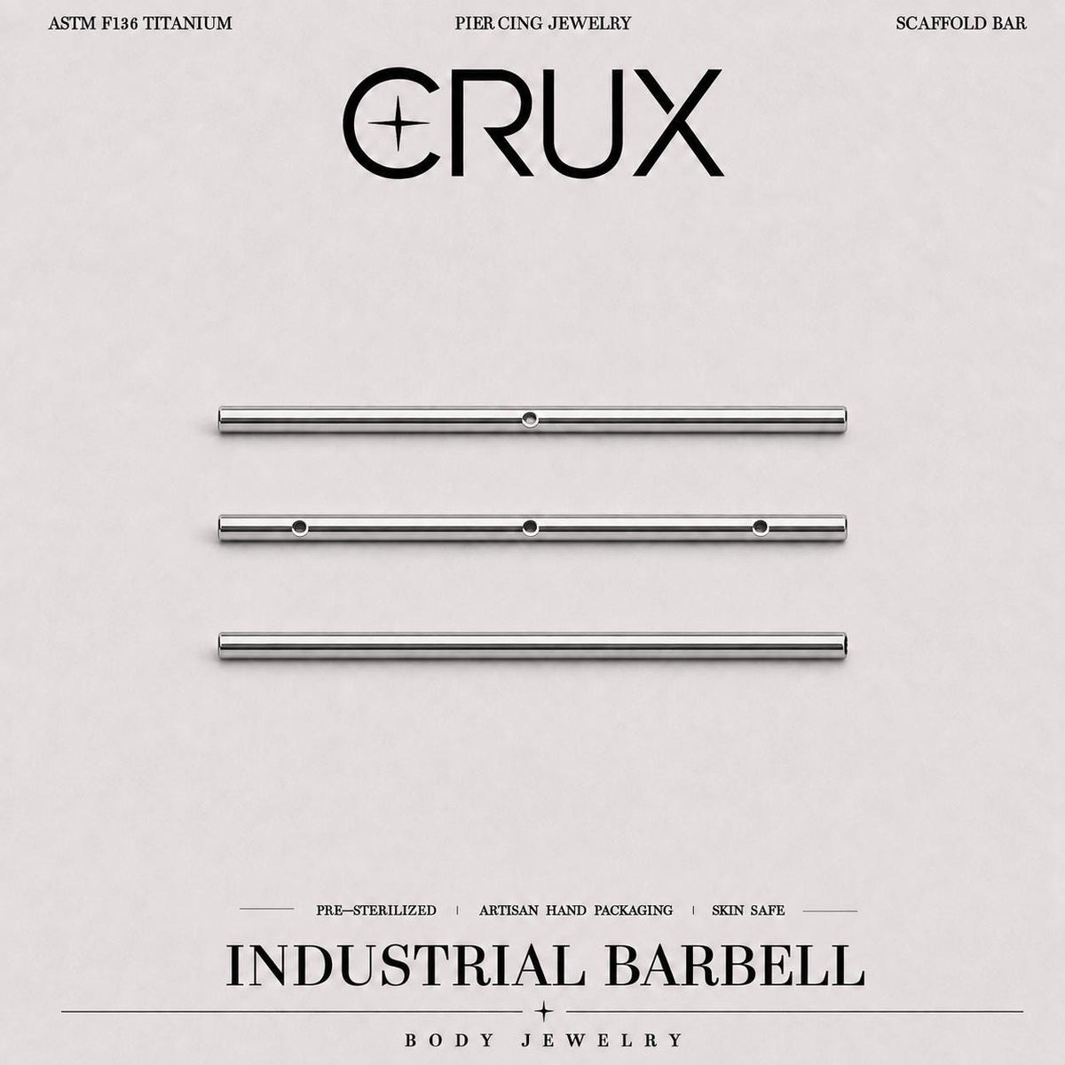 Modular Bar F136 Titanium industrial barbell