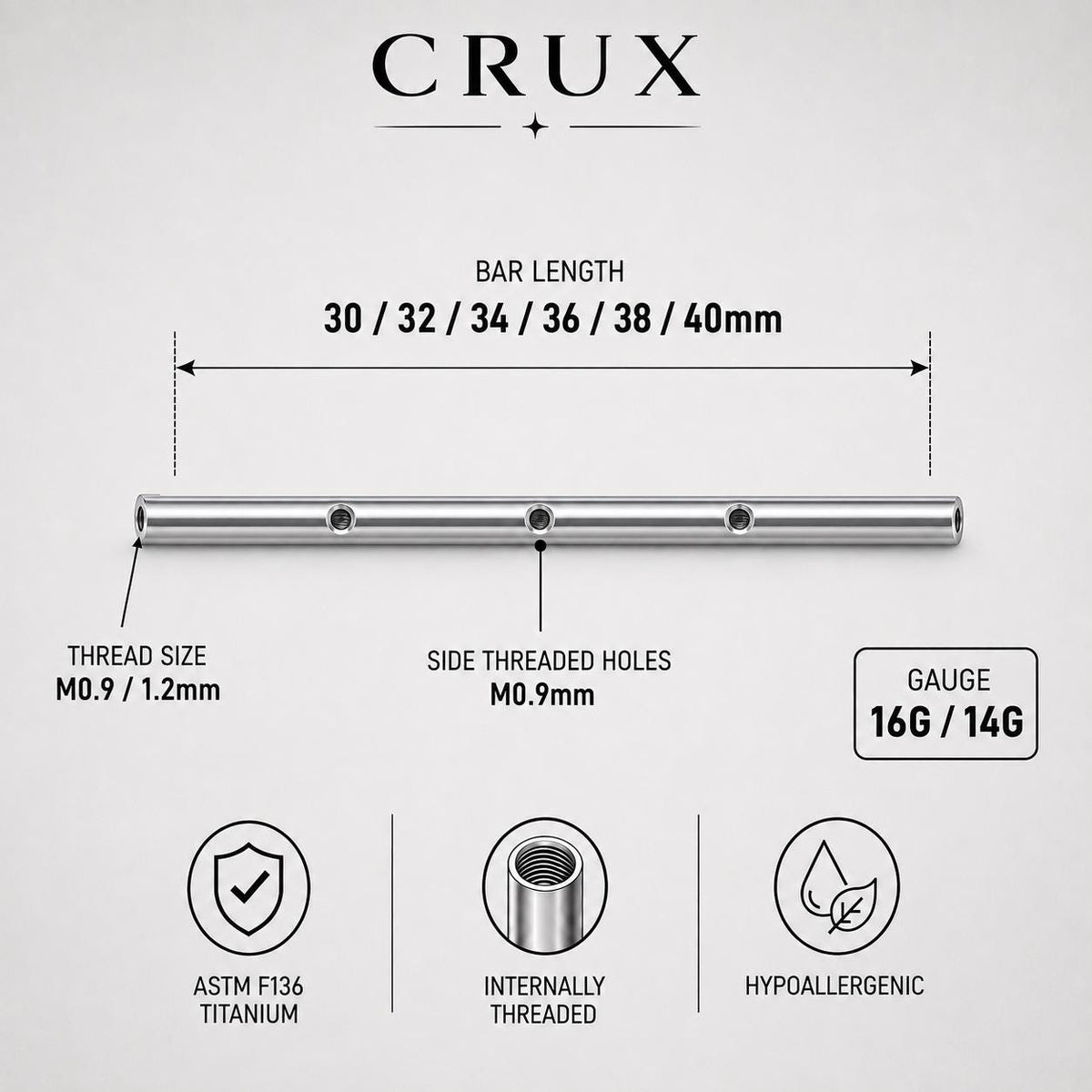 Modular Bar industrial barbell detail 11