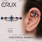 Cathedral Cross Chain F136 Titanium industrial barbell