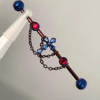 Cathedral Cross Chain industrial barbell detail 3