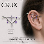 ETSY 4549531892 | IMAGE 1 | Vesper Cross Chain Titanium Industrial Barbell
