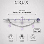 ETSY 4549531892 | IMAGE 11 | Vesper Cross Chain Titanium Industrial Barbell