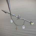 ETSY 4549531892 | IMAGE 3 | Vesper Cross Chain Titanium Industrial Barbell