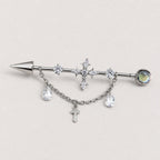 ETSY 4549531892 | IMAGE 7 | Vesper Cross Chain Titanium Industrial Barbell