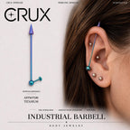 ETSY 4550754712 | IMAGE 1 | Offset Geometric Titanium Industrial Barbell