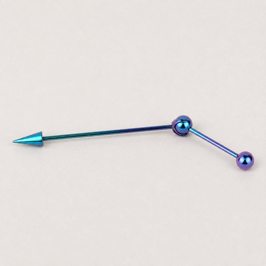 ETSY 4550754712 | IMAGE 6 | Offset Geometric Titanium Industrial Barbell
