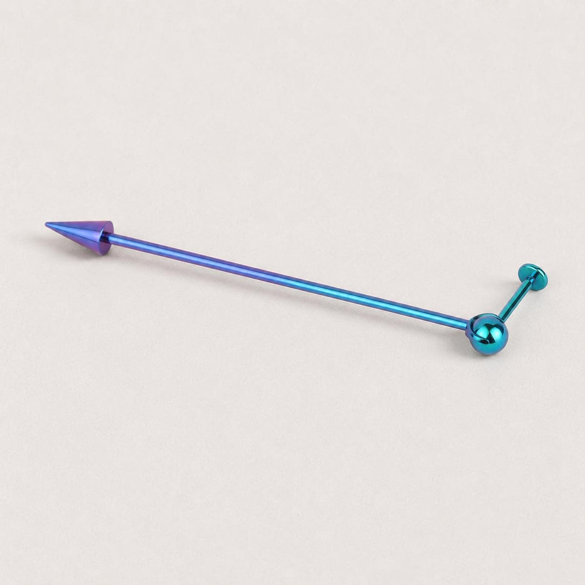 ETSY 4550754712 | IMAGE 8 | Offset Geometric Titanium Industrial Barbell