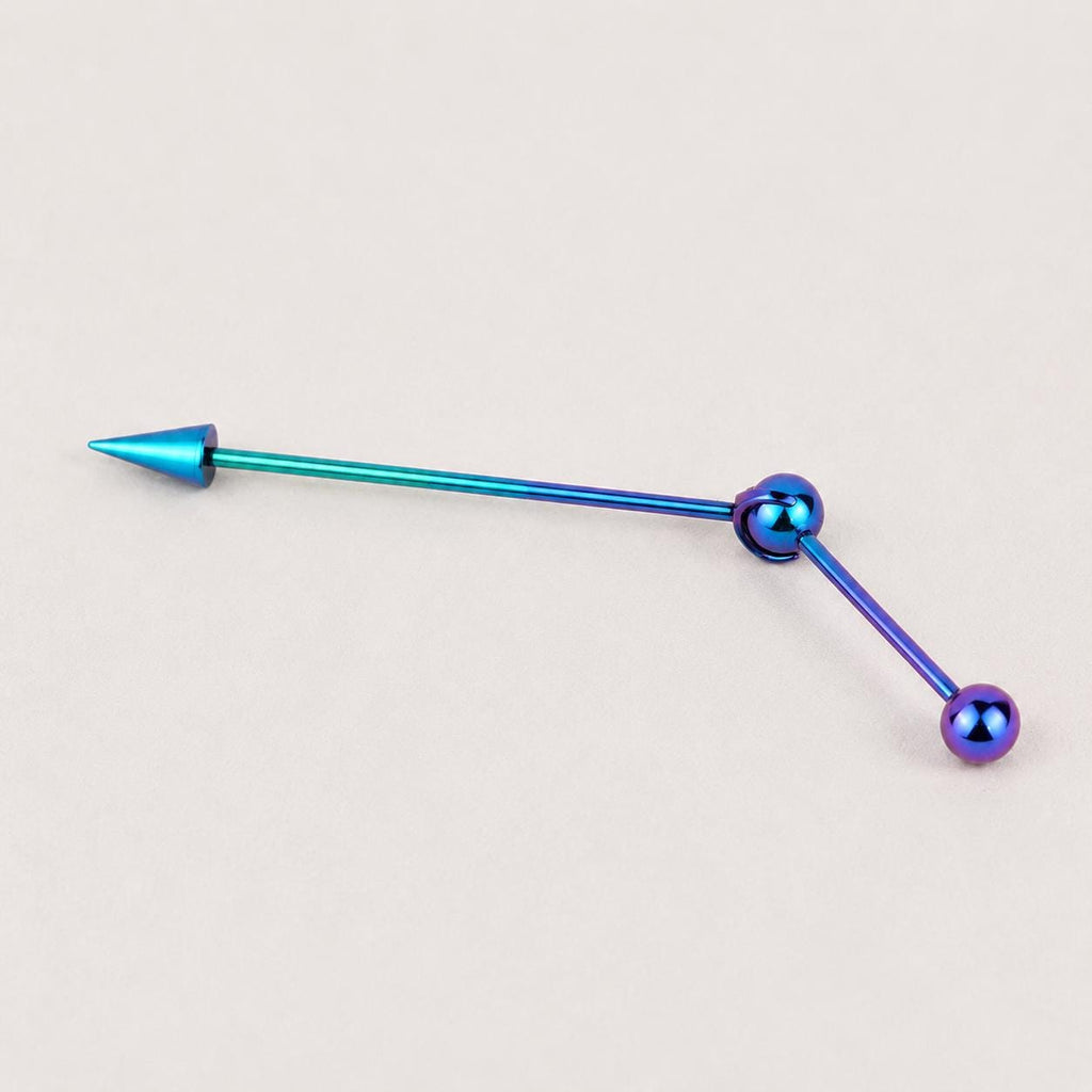 ETSY 4550754712 | IMAGE 9 | Offset Geometric Titanium Industrial Barbell