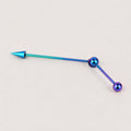 ETSY 4550754712 | IMAGE 9 | Offset Geometric Titanium Industrial Barbell