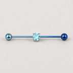 ETSY 4550812342 | IMAGE 6 | Prong-Set CZ Titanium Industrial Barbell