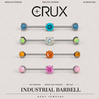 ETSY 4550825854 | IMAGE 1 | Opal Crystal Titanium Industrial Barbell